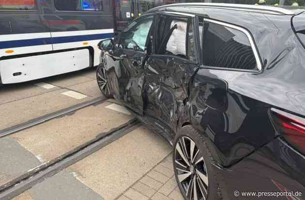 POL-PDLU: Friesenheim - Leicht verletzt nach Zusammenstoß mit Straßenbahn bei unerlaubtem Wendemanöver