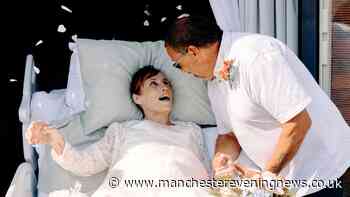 Dying bride marries partner of 33 years in her hospice bed after cancer diagnosis