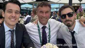 Tennis legend Pat Cash, 61, joins rarely seen sons at Wimbledon for sweet family selfie - and proves his blended family all get along