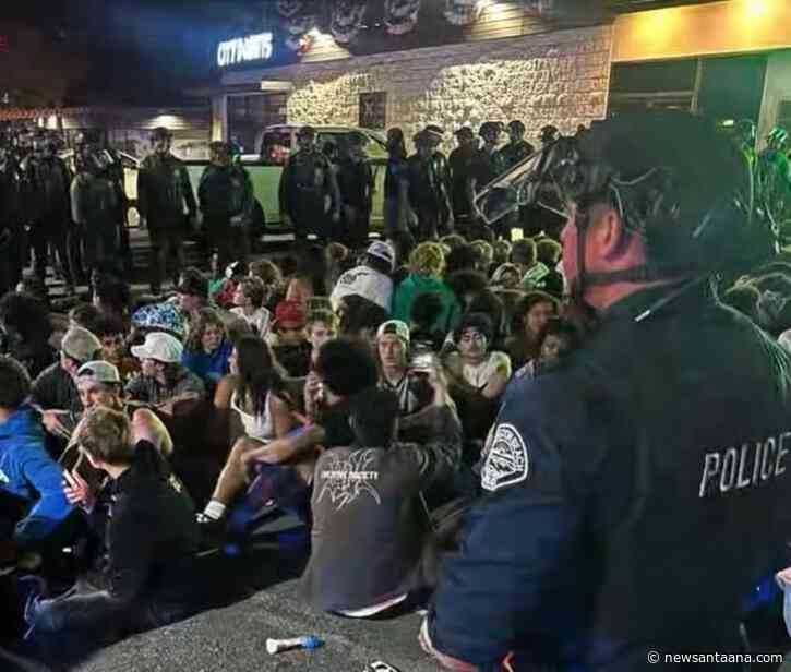 Huntington Beach Police backed Newport Beach officers in the arrest of over 400 4th of July rioters