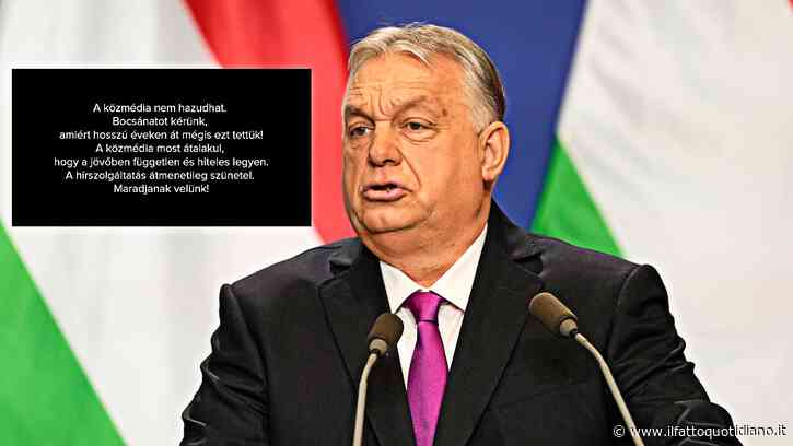 Ungheria, la tv pubblica interrompe le trasmissioni e si scusa: “Nell’era Orbán vi abbiamo mentito”