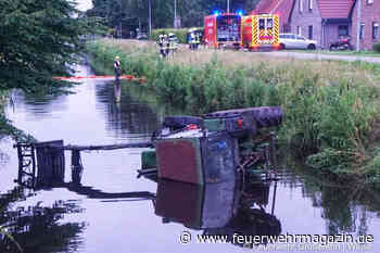 Trecker landet in Kanal