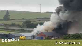 Firefighters battle blaze overnight at industrial estate