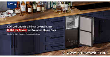 COTLIN Unveils a New Standard in 15-Inch Built-In Ice Maker Delivering Crystal-Clear Bullet Ice for Premium Home Bar Experiences