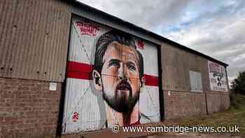 Cambridgeshire street artist dedicates mural to England captain Harry Kane