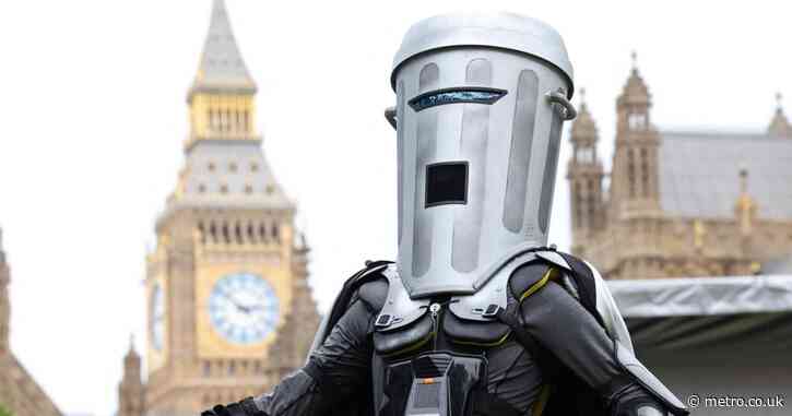 Who is the man inside the bin and how does Count Binface plan to vanquish Nigel Farage?