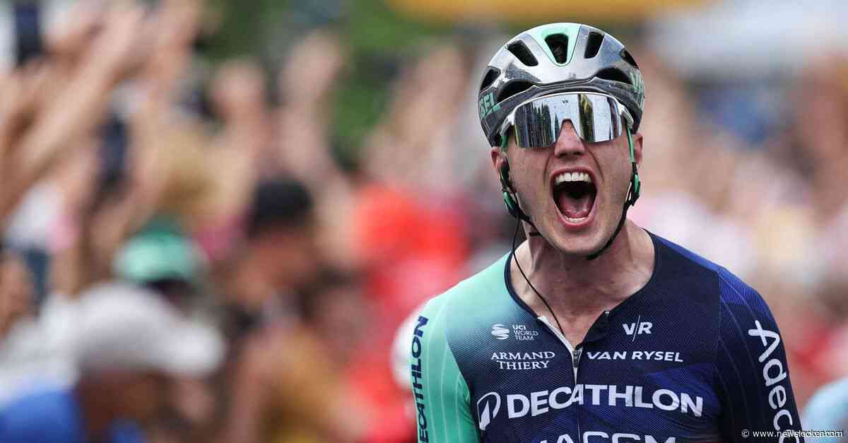 Nederlander Olav Kooij wint etappe Tour de France: ‘Ik wilde gewoon de kans krijgen om te sprinten vandaag’