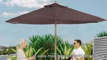 I found a £138 parasol reduced by 70% to £41 that's perfect for working at home in the sun
