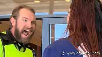 Mall security guard suspended over shocking video of him erupting at lesbian shopper and her girlfriend