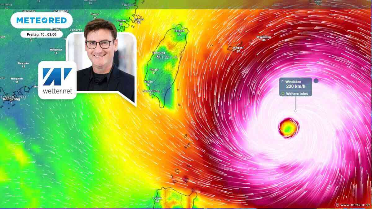 Supertaifun Bavi rast auf Taiwan zu – Böen von 220 km/h und 1000 Liter Regen drohen