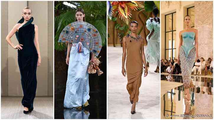 Corsa all’abito da sogno che non conosce crisi: a Parigi la Haute Couture conquista i milionari con i finti Post-it di Chanel, il budoir di Armani e le giacche di silicone di Schiaparelli