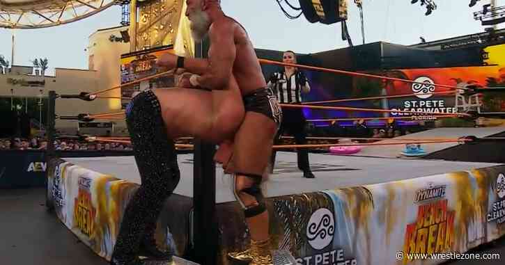 WATCH: Chris Jericho Goes Face-First on Steel Steps on AEW Dynamite Beach Break