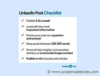 LinkedIn shares tips on effective posting