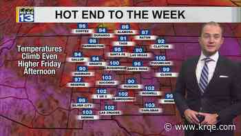Storm chances continue into the end of the week as temperatures heat up