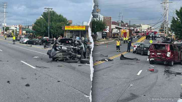 More than 30 injured after Maryland transit bus crashes into building near Baltimore