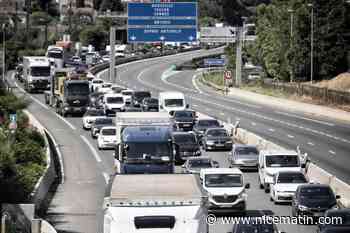 Gros ralentissements sur l’A8 en direction de l’Italie : plus de 14 km de bouchons ce jeudi matin