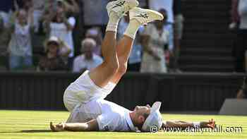 Arthur Fery's multi-millionaire father and mother both watch on as their son triumphs in Wimbledon quarter-final to set up £900,000 pay day