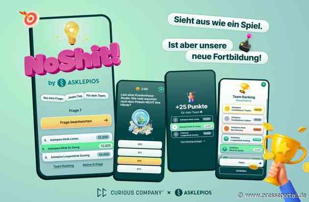 No Shit! Asklepios und Curious Company entwickeln Mobile Game für schnelle Lerneinheiten im Klinikalltag