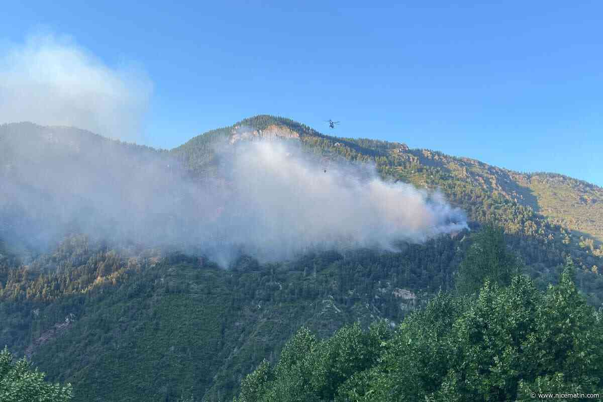 5 hectares parcourus, relief escarpé, surveillance extrême : les pompiers toujours mobilisés sur le feu de forêt dans l’arrière-pays de Nice