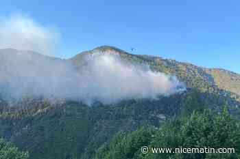 5 hectares parcourus, relief escarpé, surveillance extrême : les pompiers toujours mobilisés sur le feu de forêt dans l’arrière-pays de Nice