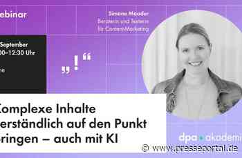 Komplexe Inhalte mit Hilfe von KI verständlich auf den Punkt l dpa-Akademie