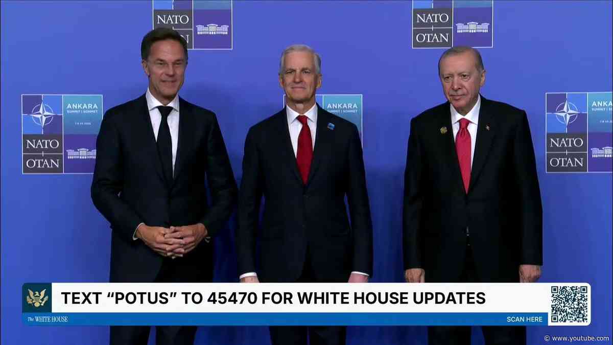President Trump Participates in an Official Welcome and NATO Family Photo