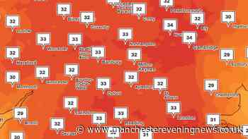 Met Office maps name 25 places it will be hottest today as temperatures soar to 33C