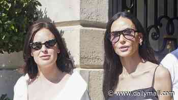 Demi Moore, 63, keeps cool in a floral Gucci dress as she and Tallulah Willis, 32, leave their hotel during mother-daughter trip to Paris