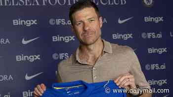 Xabi Alonso starts work as Chelsea manager on his first day at their training base - and is immediately publicly rejected by transfer target