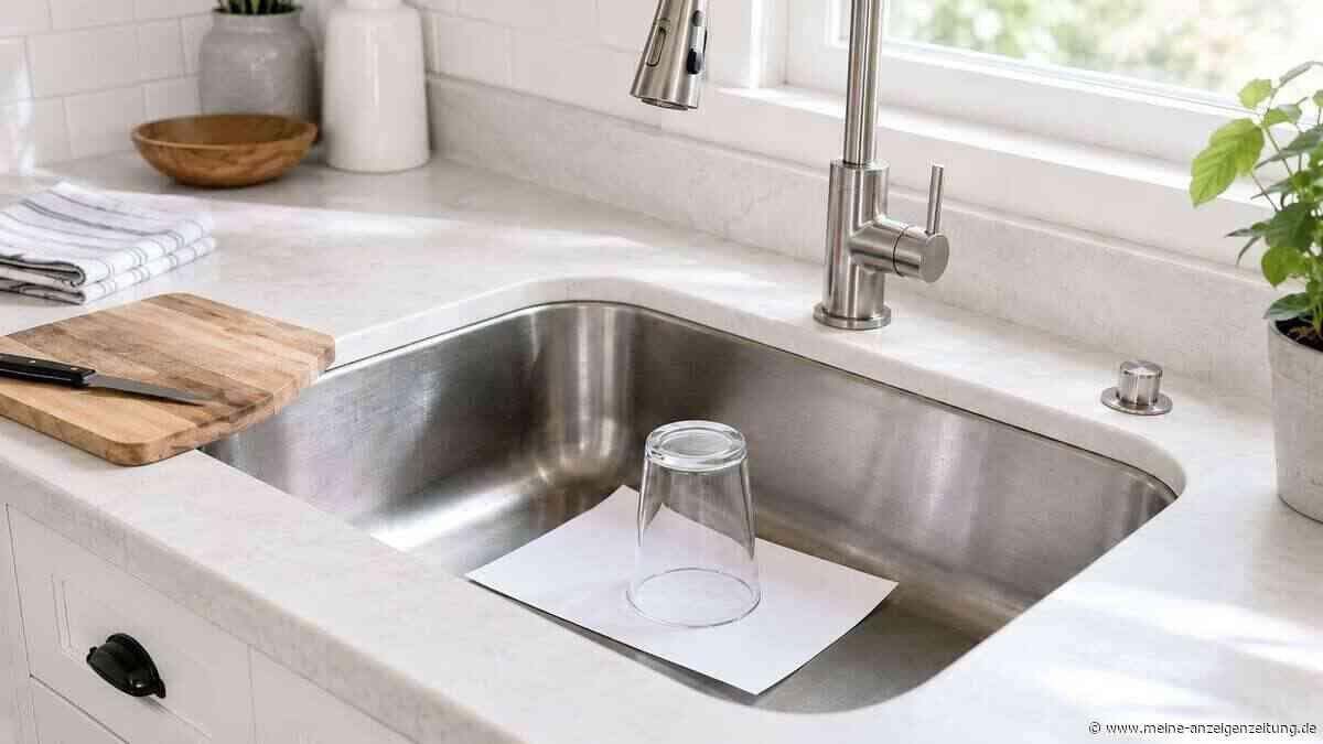 Ein Glas in der Spüle kann vor einer bösen Überraschung nach dem Urlaub warnen