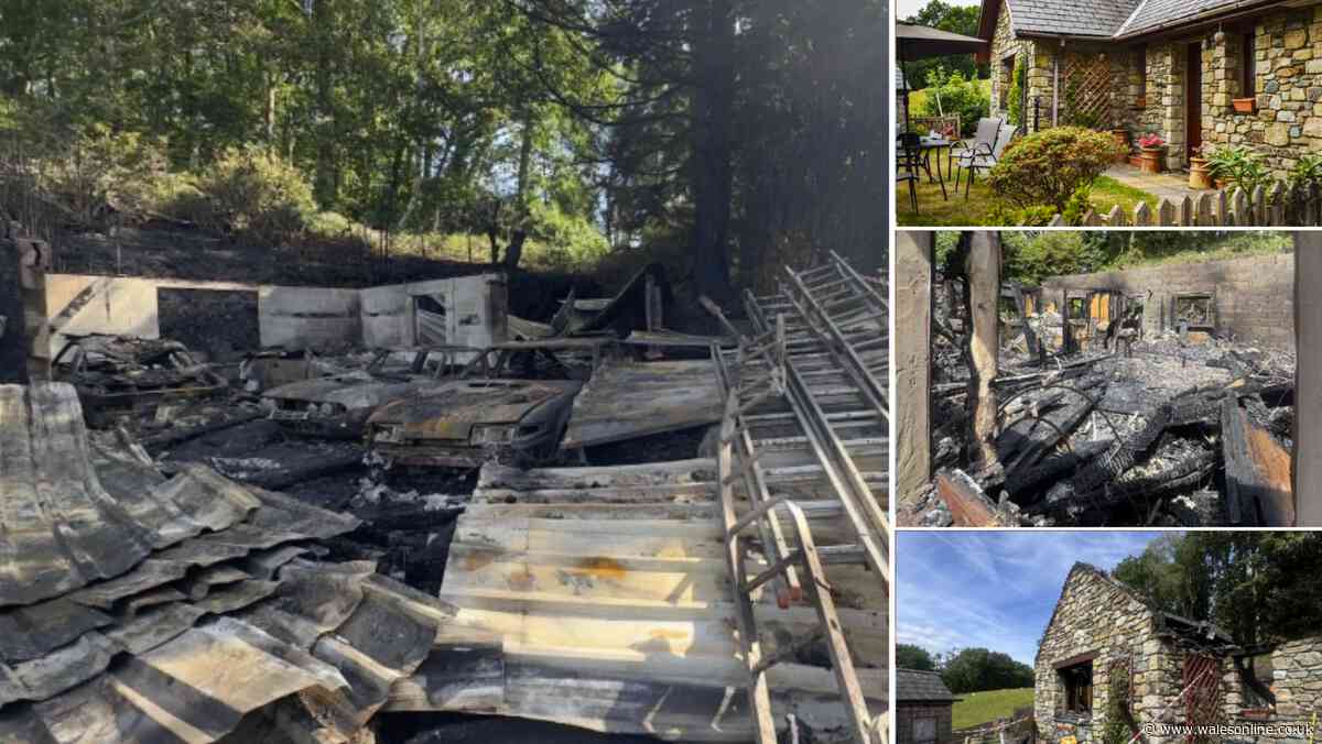 Couple lose everything in fire that utterly destroyed family home