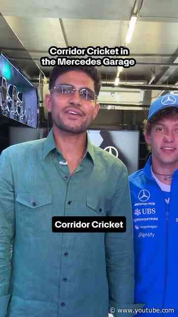 Shubman Gill v Kimi Antonelli?! | Corridor Cricket in our garage 🏏 #shubmangill #cricket #f1