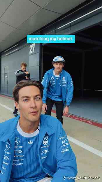 We got you didn't we 😅😅 #Mercedes #F1 #GeorgeRussell #KimiAntonelli