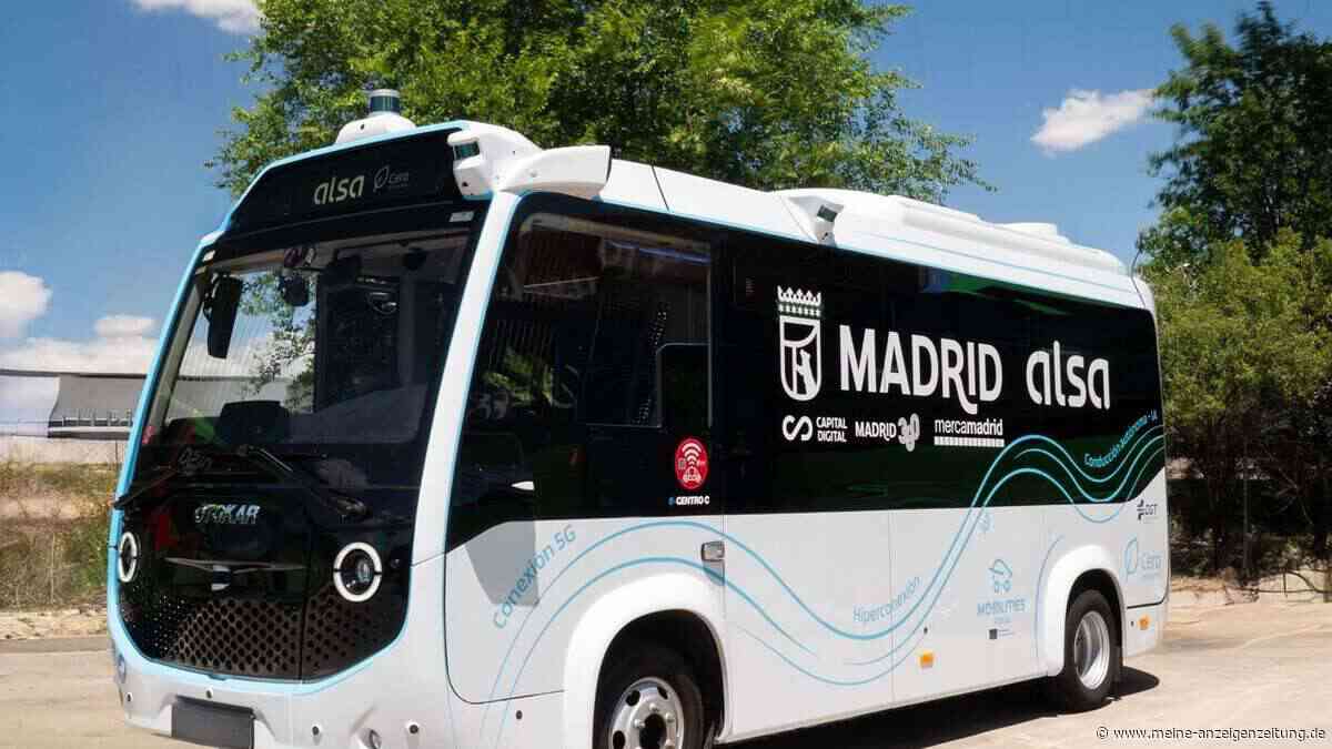 Madrid startet Spaniens ersten autonomen E-Bus – per App durchs Chaos