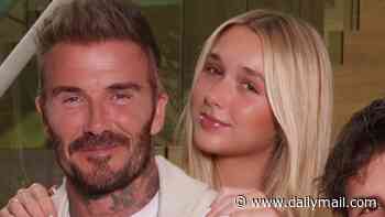Harper Beckham, 14, debuts her new blonder hair as she supports mum Victoria at her US pop-up launch party
