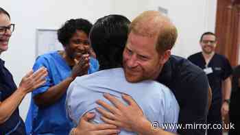 Prince Harry live: Duke of Sussex gets emotional hug on hospital visit and talks about Prince Archie