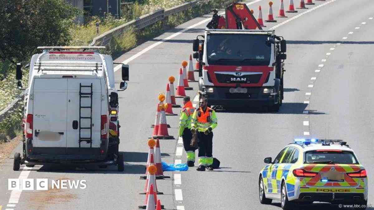 Man charged after highways worker killed on M23
