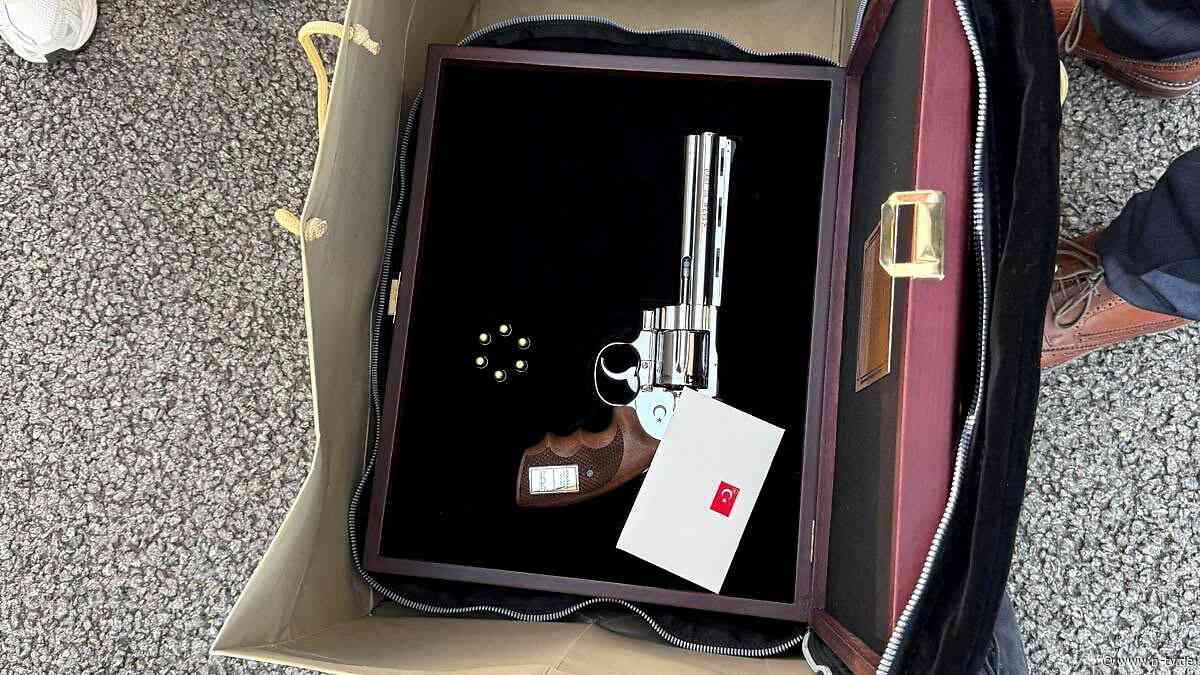 "Irrsinnige" Szenen nach Landung: Erdogans Revolver-Geschenk bringt Nato-Partner in Verlegenheit