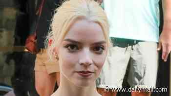 Anya Taylor-Joy looks sensational as she goes braless under a nude dress as she steps out during the scorching London heatwave