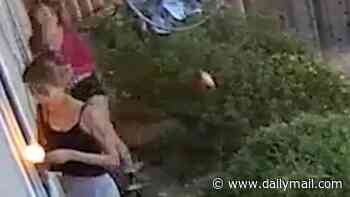 Trio of California girls filmed hurling lit firecracker in baby's nursery window after hearing dog barking
