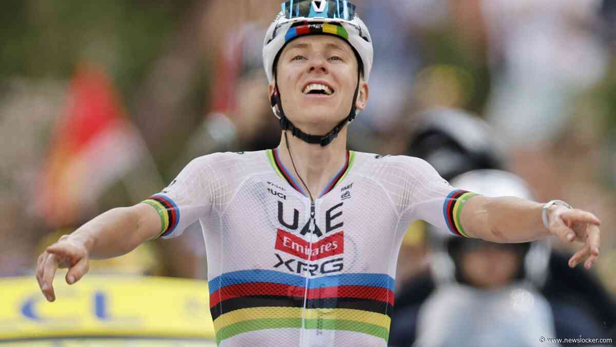 Ontketende Tadej Pogacar haalt hard uit in de Tour de France met solo van 43 kilometer en overname gele trui