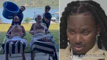 NFL icon Steve Gleason shows support for fellow ALS sufferer Chris Johnson with 'butt naked' Ice Bucket Challenge as he continues to defy the odds