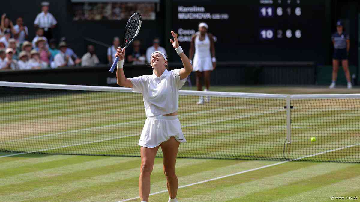 US-Star Gauff dramatisch besiegt : Tschechinnen haben den Heiligen Rasen im Finale für sich