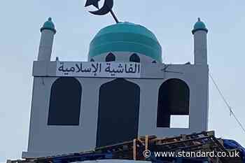 Police say mosque replica on top of loyalist bonfire is hate crime