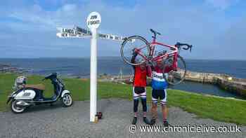 North East cyclist breaks record for fastest octogenarian to ride from Land's End to John O'Groats