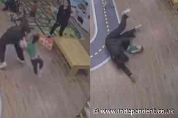 Horrific video shows toddler being tossed to the floor at a daycare and suffering brain injury: Lawsuit