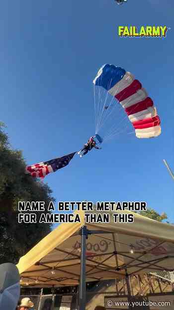 That's one way to crash a party 🇺🇸 #AmericanStateFair #America250 #America #fail #failarmy
