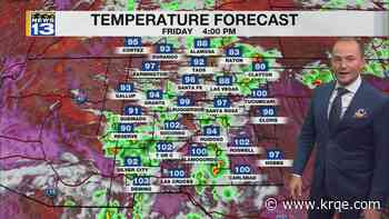 Triple digits return while monsoon storm chances continue
