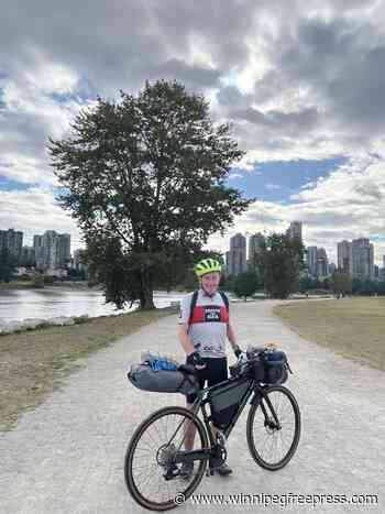 Cross-Canada tour back on track for cyclist whose bike was stolen in Winnipeg