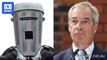 'Leave him to me': Man dressed as bin challenges Nigel Farage